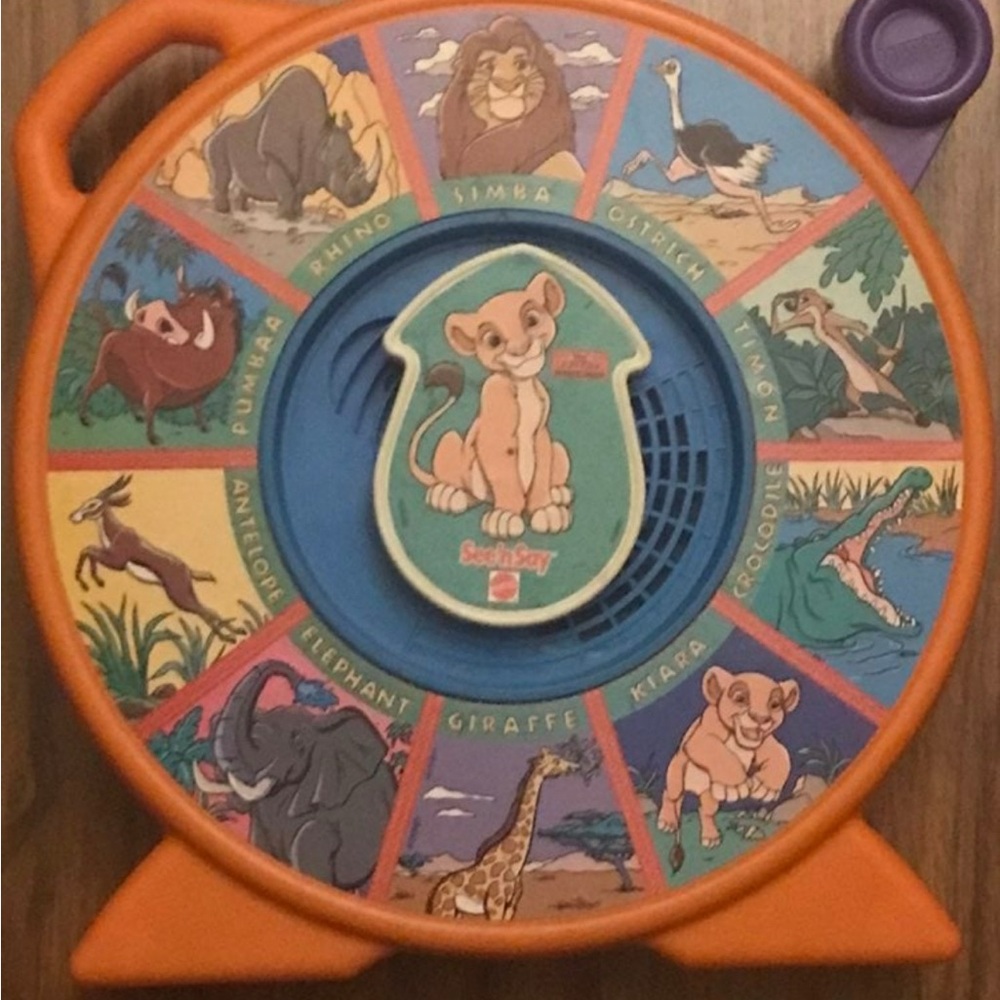 Rare Vintage Mattel Disney Lion King Simba’s Pride See 'n Say Preschool Toy